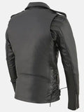 mens classic police style biker leather jacket.