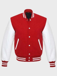 mens letterman red varsity jacket