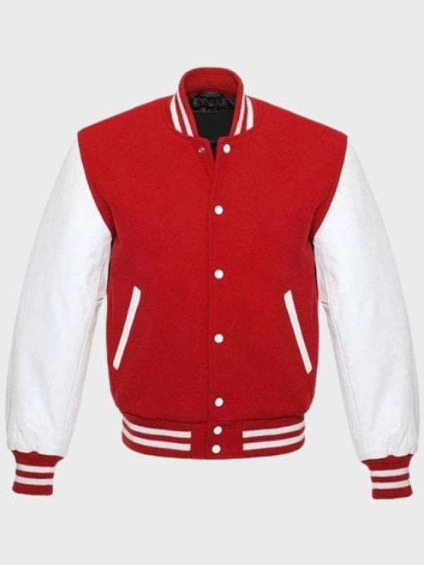 mens letterman red varsity jacket