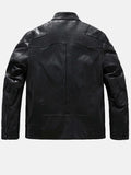 mens matt black leather jacket.