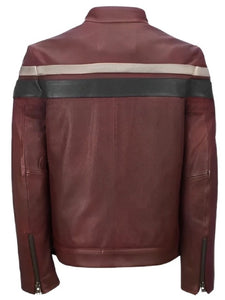mens retro red waxed vintage jacket.