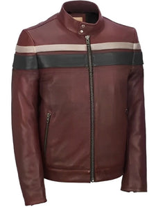 mens retro red waxed vintage jacket