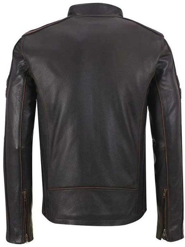 mens stripe cafe racer jacket.