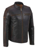 mens stripe cafe racer jacket