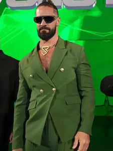 monday night raw seth rollins green blazer