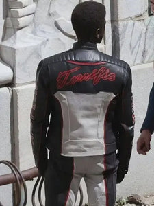 mr terrific leather jacket...