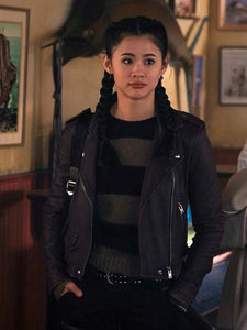 nancy drew george fan biker leather jacket.