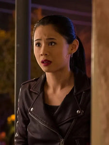 nancy drew george fan biker leather jacket