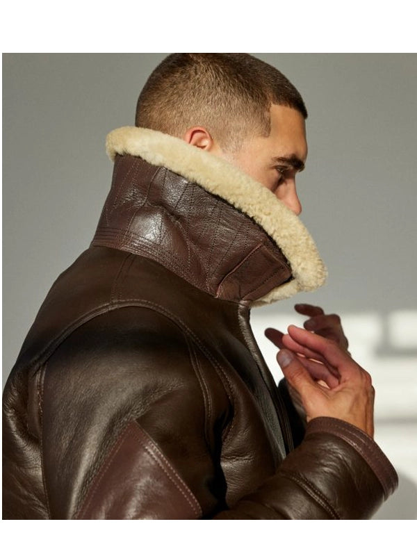navy m 445a flight leather shearling jacket.