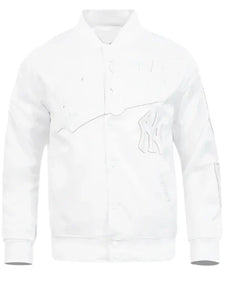 new york yankees white out satin jacket.