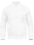 new york yankees white out satin jacket.