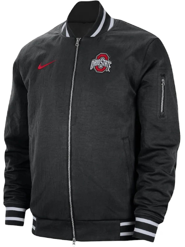 nike ohio state buckeyes bomber jacket..