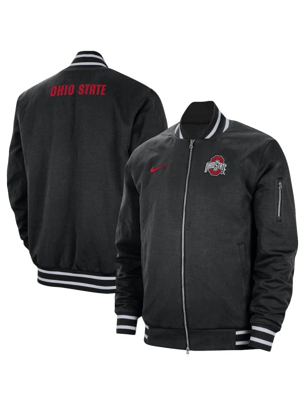 nike ohio state buckeyes bomber jacket