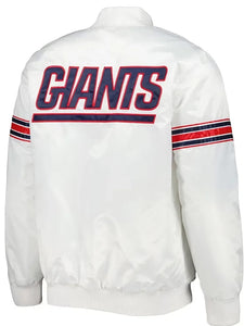 ny giants the power forward white satin jacket.