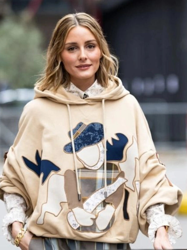olivia palermo milan fashion week hoodie.