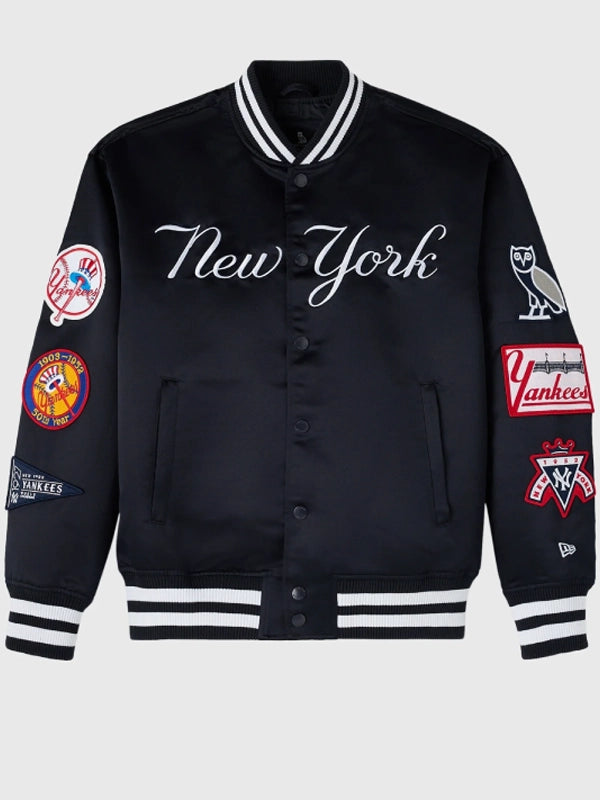 ovo x new era x mlb yankees varsity jacket