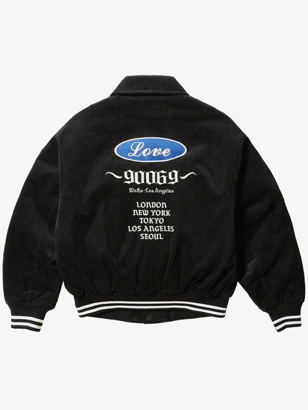 palace love varsity jacket...