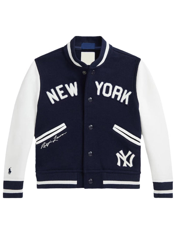 preschool polo ralph lauren navy yankees fleece jacket..