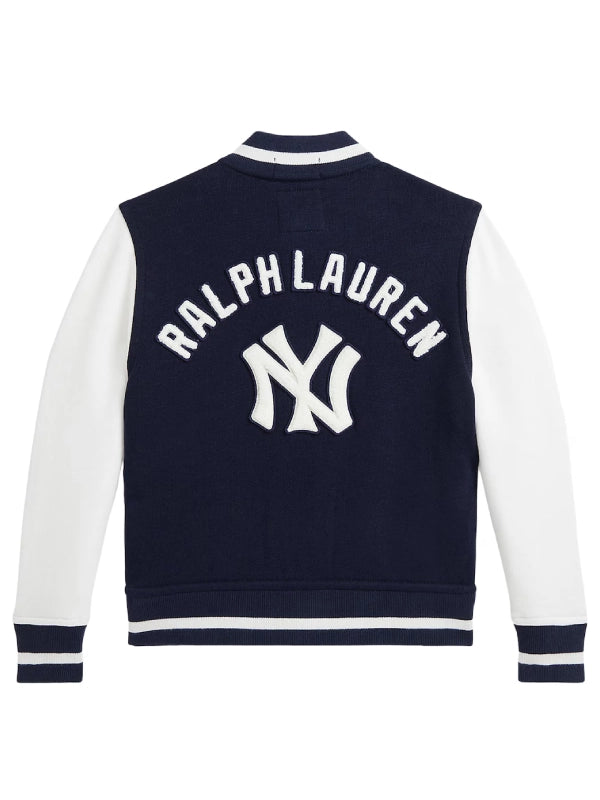 preschool polo ralph lauren navy yankees fleece jacket.