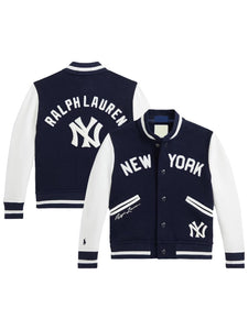 preschool polo ralph lauren navy yankees fleece jacket