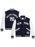 preschool polo ralph lauren navy yankees fleece jacket