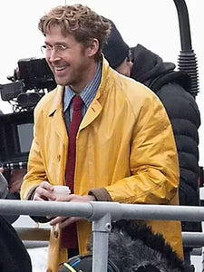 project hail mary ryan gosling yellow leather coat