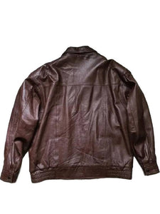 pushers s01 brown leather jacket