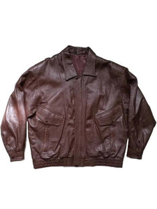 pushers s01 brown leather jacket.
