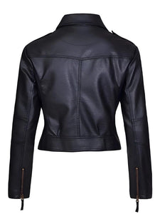 Women’s Quilted Style Black Leather Jacket