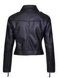 Women’s Quilted Style Black Leather Jacket