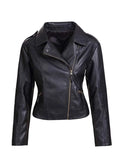 Women’s Quilted Style Black Leather Jacket