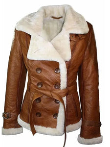 rachael aviator double breasted leather jacket