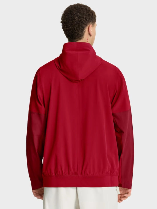san francisco 49ers sideline anorak half zip hoodie jacket.