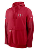 san francisco 49ers sideline anorak half zip hoodie jacket