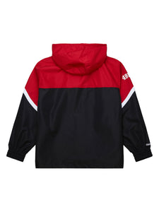 san francisco 49ers tie breaker anorak half zip jacket..