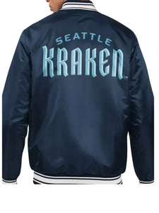 seattle kraken blue starter jacket.