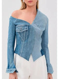 sherri 2025 mara s campo denim off shoulder jacket