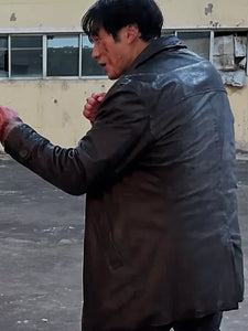 so ji seob mercy for none s01 black leather coat.
