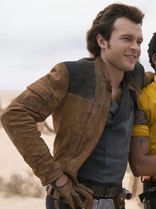 solo a star wars story han solo leather brown jacket.