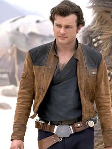 solo a star wars story han solo leather brown jacket