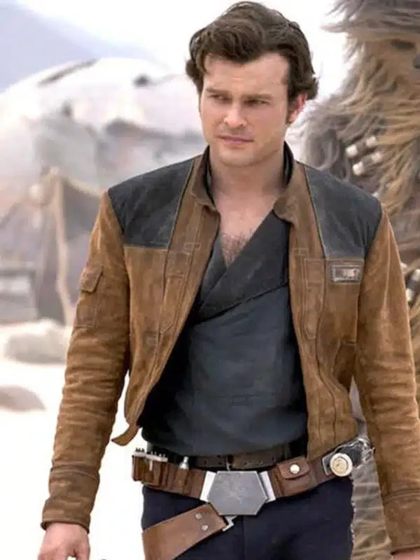 solo a star wars story han solo leather brown jacket