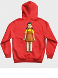 squid game doll red light green light hoodie..