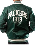 starter bay packers green satin jacket.
