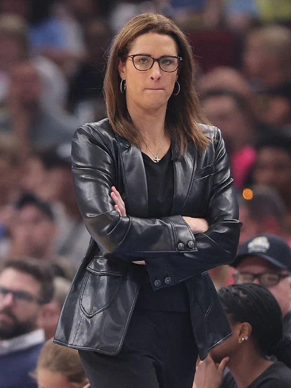 stephanie white indiana fever leather jacket..