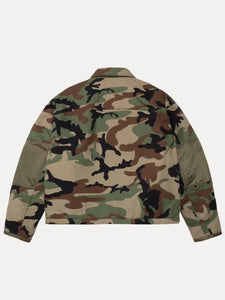 stussy camo utility work jacket.