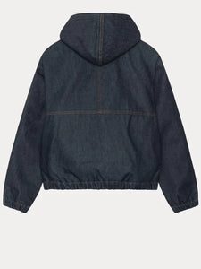 stussy insulated work jacket raw denim....
