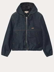 stussy insulated work jacket raw denim