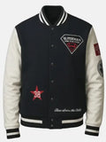 superman x lucky brand varsity jacket.