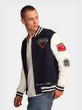 superman x lucky brand varsity jacket