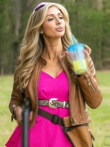 the hunting wives s01 alexandria deberry brown jacket.